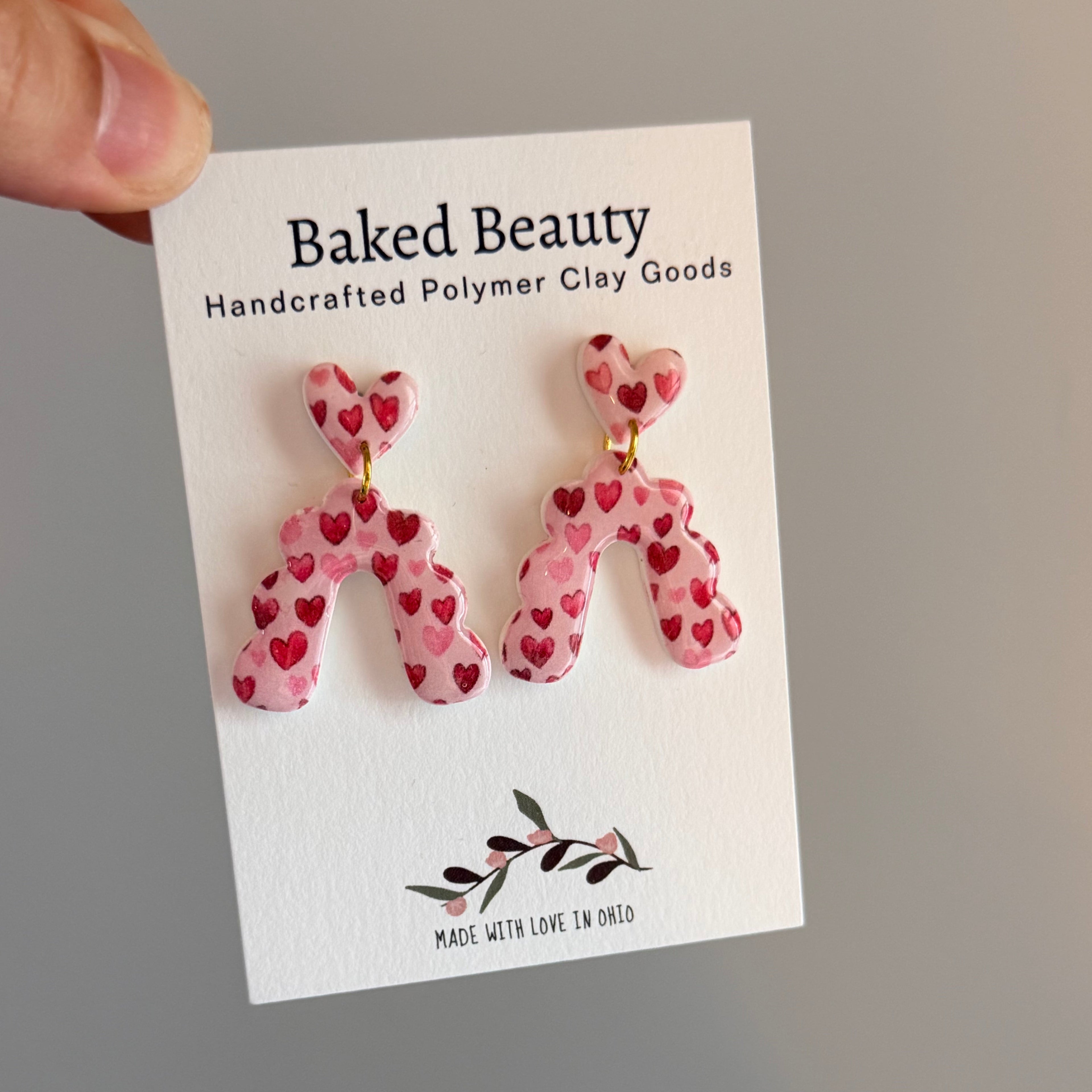 Scalloped Rainbow Heart Dangle